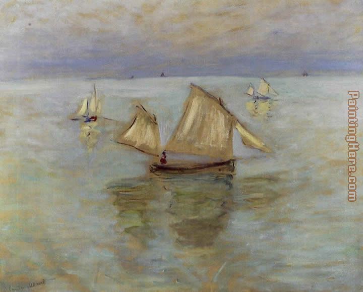 Claude Monet Fishing Boats at Pourville